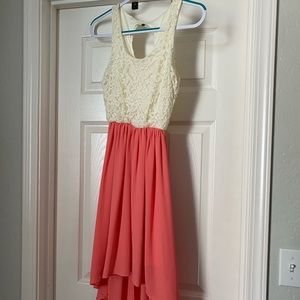 Coral Salmon Lace Dress